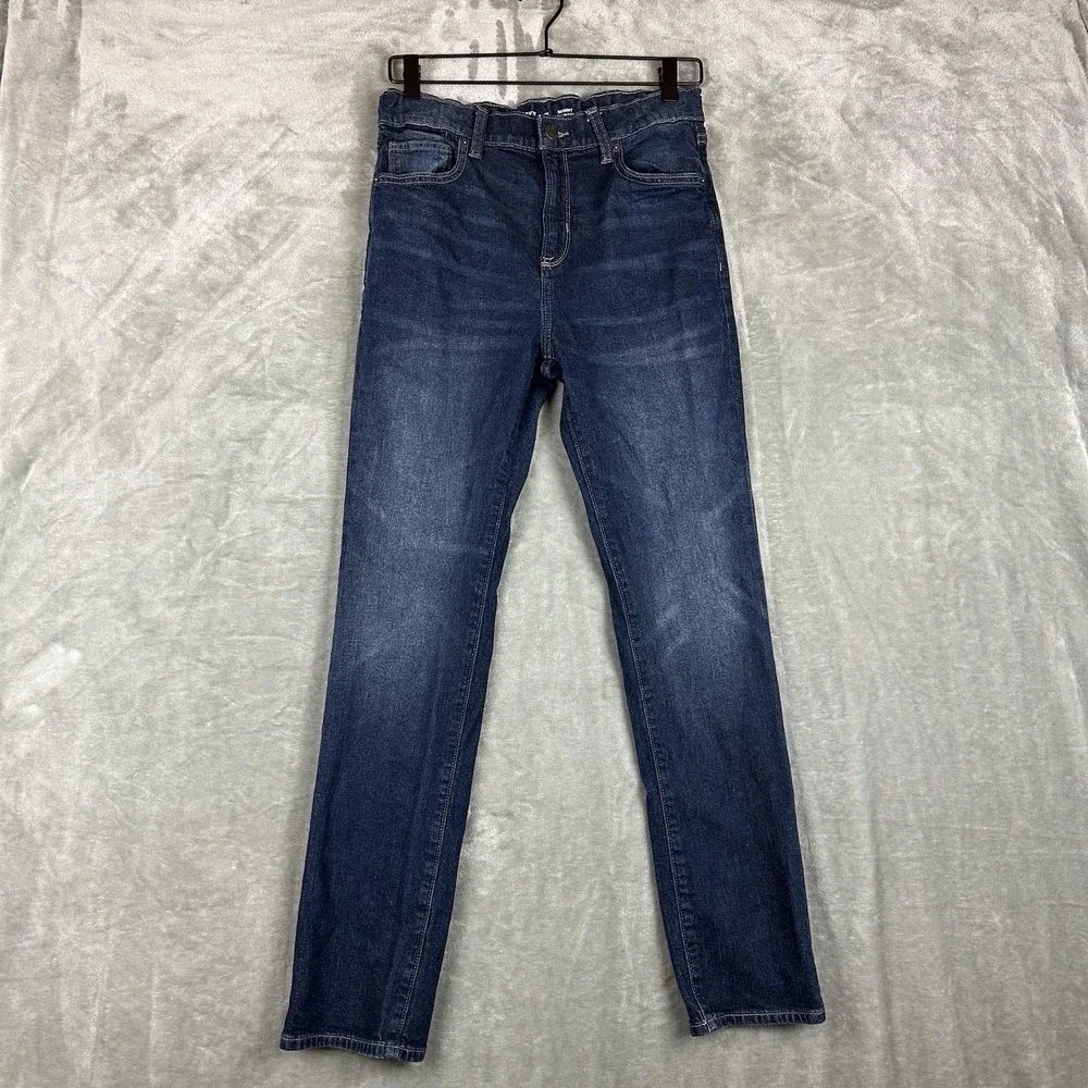 Old Navy Jeans Boys 16 Denim Blue Dark Wash Skinny